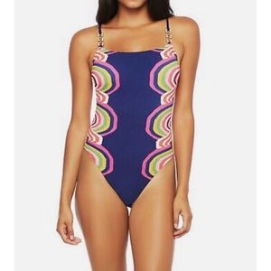 🆕 Trina Turk Multi-Color Rainbow Swimsuit 12